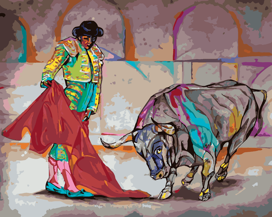 Diamond painting - STIER UND STIERKAMPF