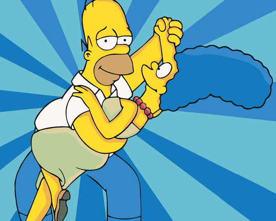 Diamond painting - TANZENDER HOMER UND MARGE (SIMPSONS)