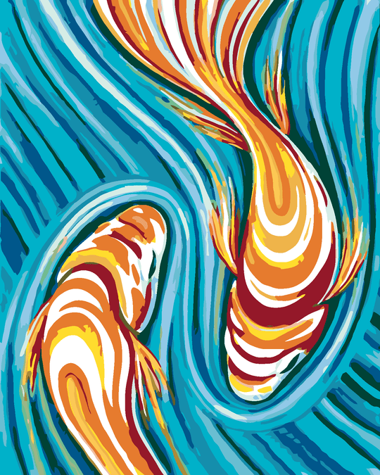 Diamond painting - FISCHE VERSTECKT IN DER MALEREI