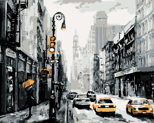 Diamond painting - NEW YORK STRASSEN UND TAXIS