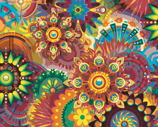 Diamond painting - BUNTE MANDALAS