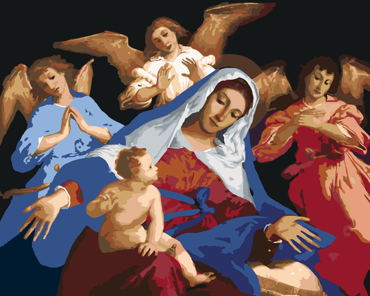 Diamond painting - MARIA UND JESUS UND DIE ENGEL