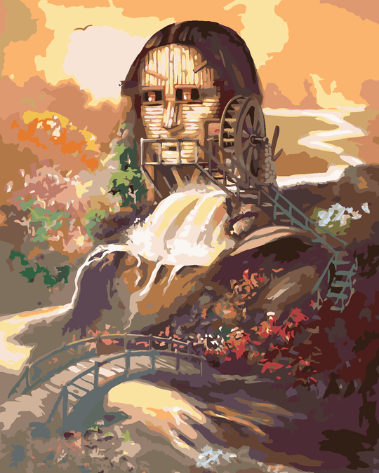 Diamond painting - MONA LISA UND DIE WASSERMÜHLE (D. RUSTY RUST)