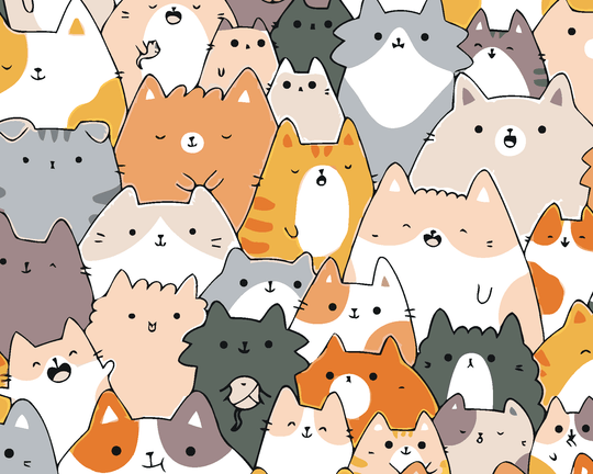 Diamond painting - 30 KATZEN