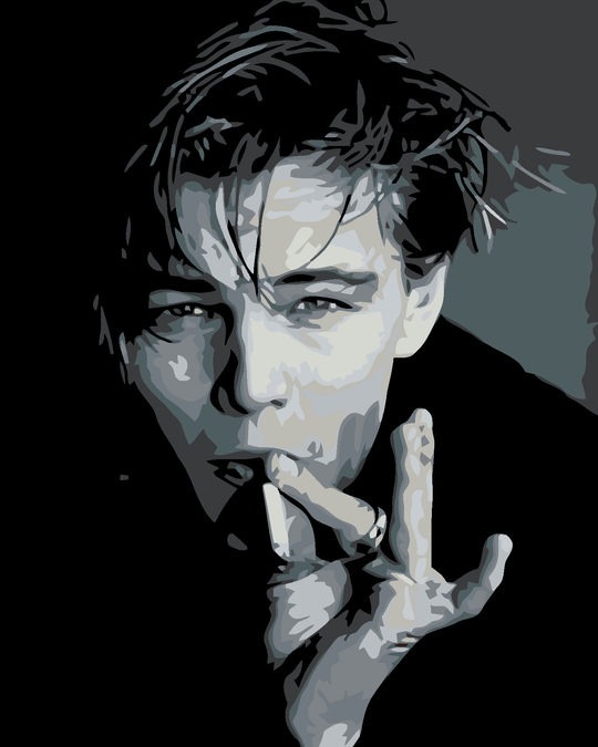 Diamond painting - LEONARDO DICAPRIO MIT ZIGARETTE