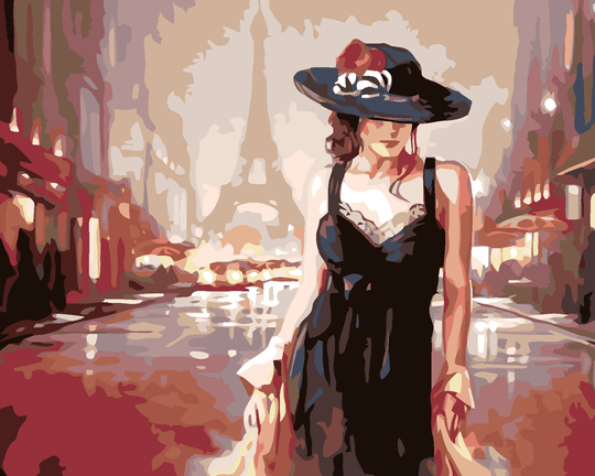 Diamond painting - FRAU IN PARIS