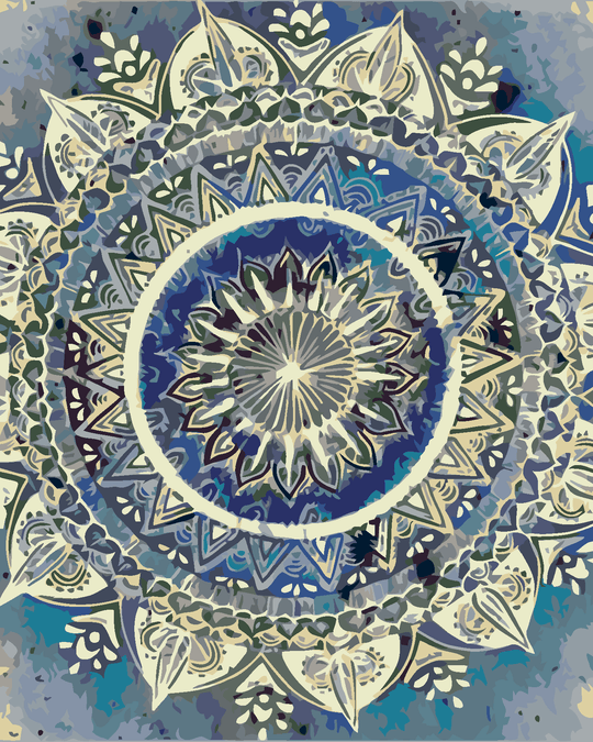 Diamond painting - BLAUE MANDALA