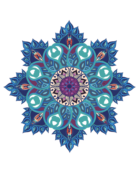 Diamond painting - BLAUE MANDALA