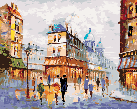 Diamond painting - STRASSENANSICHT PARIS