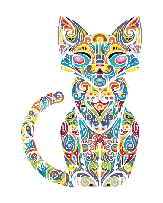 Diamond painting - MANDALA KATZE