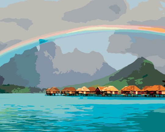Diamond painting - MALEDIVEN - REGENBOGEN (DENNIS FRATES)