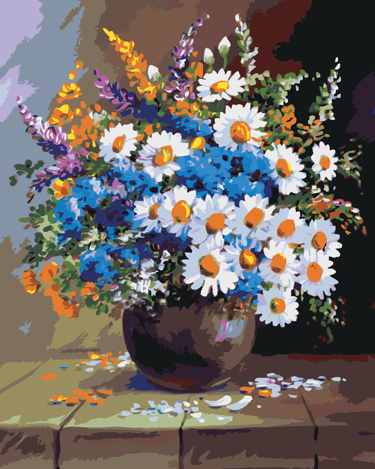 Diamond painting - STILLLEBEN VASE UND BLUMEN