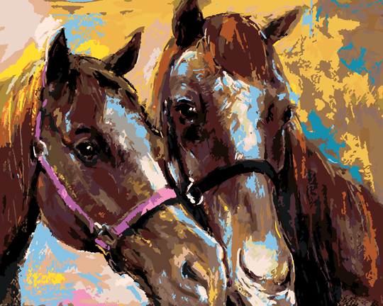 Diamond painting - ZWEI PFERDE