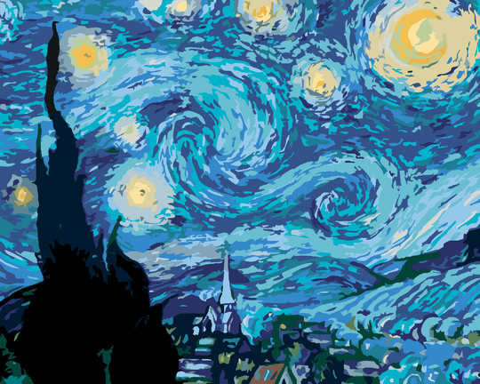 Diamond painting - STERNENNACHT (VAN GOGH)