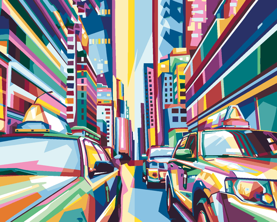 Diamond painting - BUNTE STADT NEW YORK