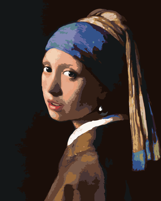 Diamond painting - DAS MÄDCHEN MIT DEM PERLENOHRRING (J. VERMEER)