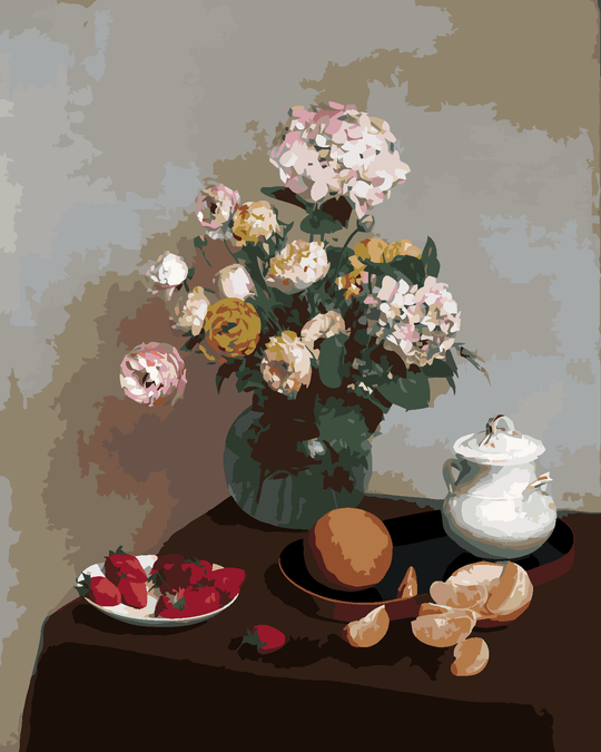 Diamond painting - BLUMEN UND FRÜCHTE (HENRI FANTIN-LATOUR)