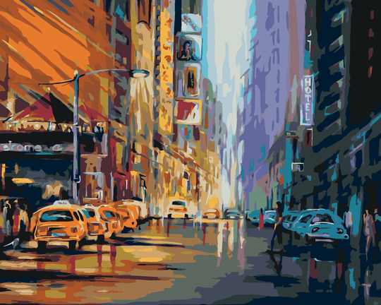 Diamond painting - ABENDLEBEN IN NEW YORK