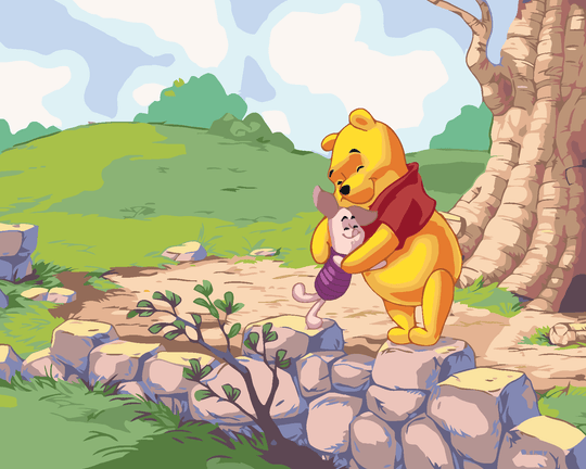 Diamond painting - WINNIE PUUH UND SCHWEINCHEN