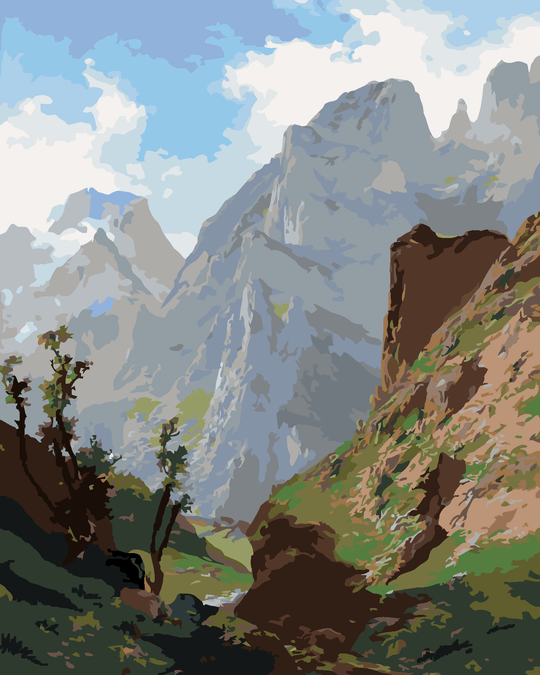 Diamond painting - BERGE VON EUROPA (CARLOS DE HAES)
