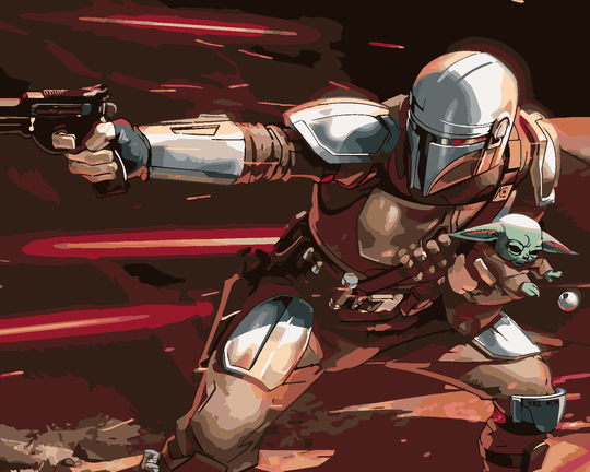 Diamond painting - MANDALORIAN UND BABY YODA