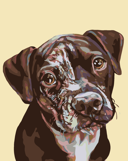 Diamond painting - GEFLECKTER HUNDEWELPE