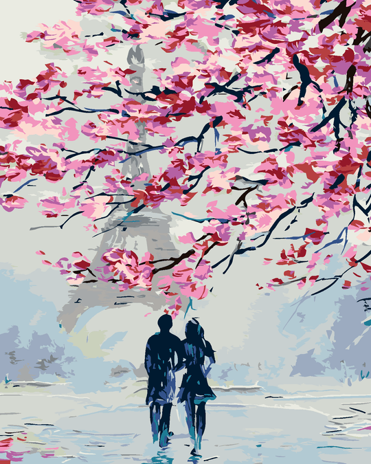 Diamond painting - ROMANTISCHER SPAZIERGANG IN PARIS