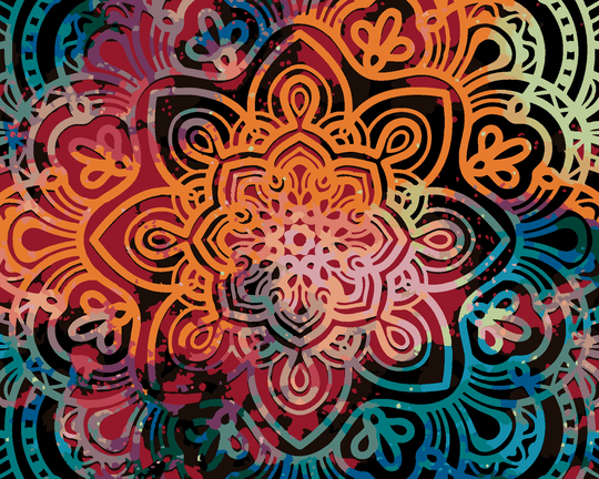 Diamond painting - STRAHLENDES MANDALA