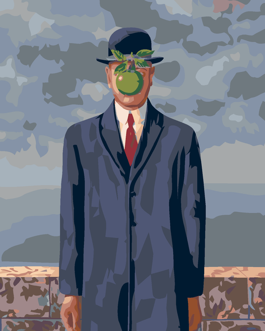 Diamond painting - DER SOHN DES MENSCHEN (RENÉ MAGRITTE)