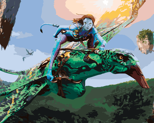 Diamond painting - NEYTIRI UND SEZE IM FLUG (Avatar)