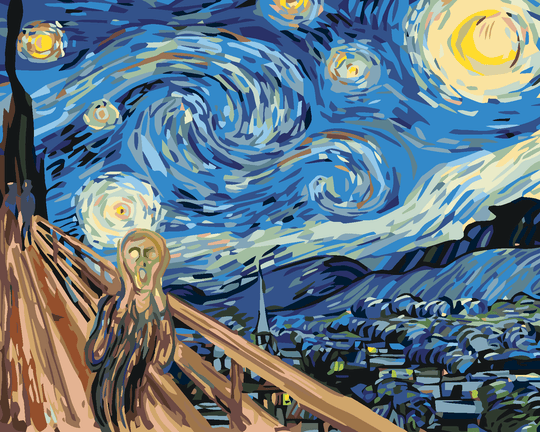 Diamond painting - SCHREI AUF STERNENNACHT - INSPIRATION VON VAN GOGH