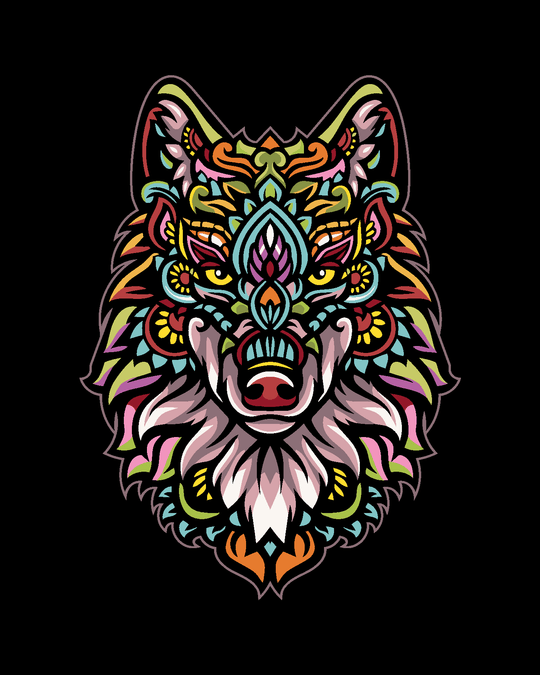 Diamond painting - MANDALA WOLF