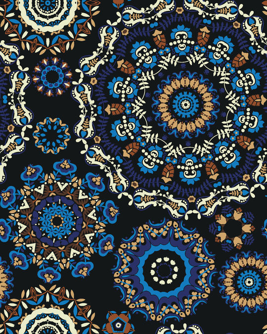 Diamond painting - BLAUE MANDALAS