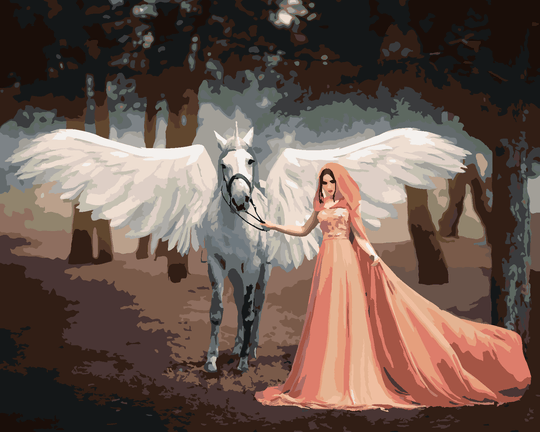 Diamond painting - ELFE UND EINHORN