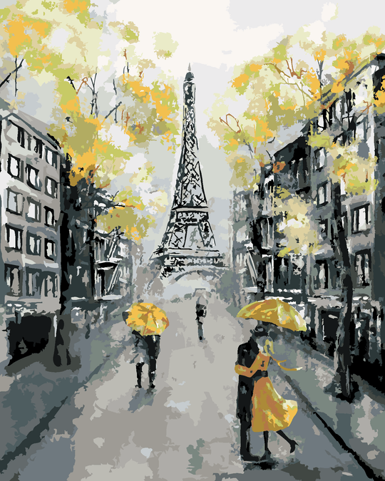 Diamond painting - PARIS IN GELB