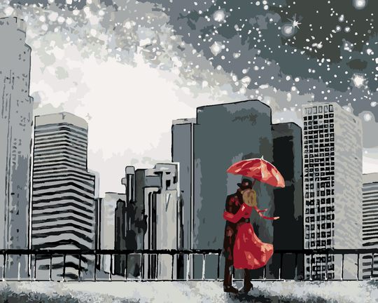 Diamond painting - MANN UND FRAU IN NEW YORK