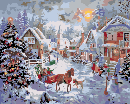 Diamond painting - WEIHNACHTEN IM MALERISCHEN DÖRFCHEN
