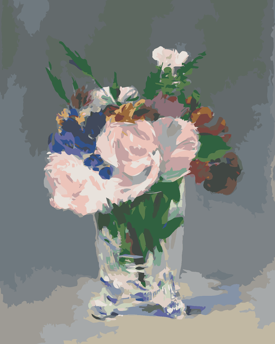 Diamond painting - BLUMEN IN EINER KRISTALLVASE (ÉDOUARD MANET)