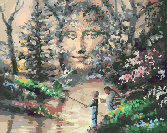 Diamond painting - FISCHEN UND MONA LISA (D. RUSTY RUST)